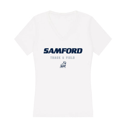 Samford - NCAA Men's Track & Field : Ian Jones - Women's V-Neck T-Shirt-0