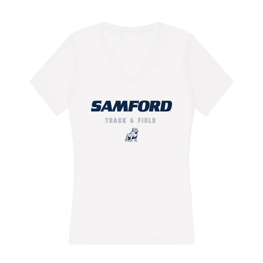 Samford - NCAA Women's Track & Field : Rashni Walker - Women's V-Neck T-Shirt-0