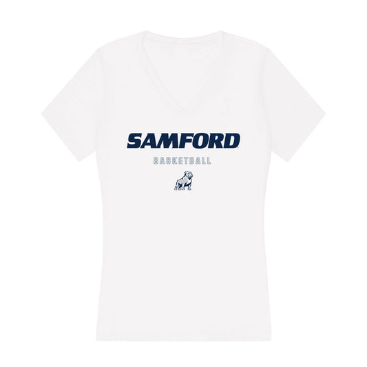 Samford - NCAA Men's Basketball : DaJion Humphrey - Women's V-Neck T-Shirt-0