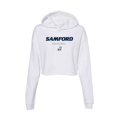 Samford - NCAA Men's Basketball : Lukas Walls - Women's Crop Fleece Hoodie-0