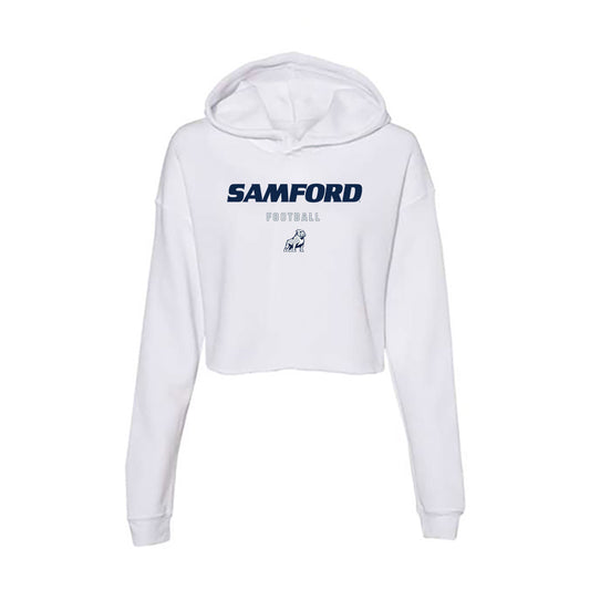 Samford - NCAA Football : Termaine Turner jr - Women's Crop Fleece Hoodie-0