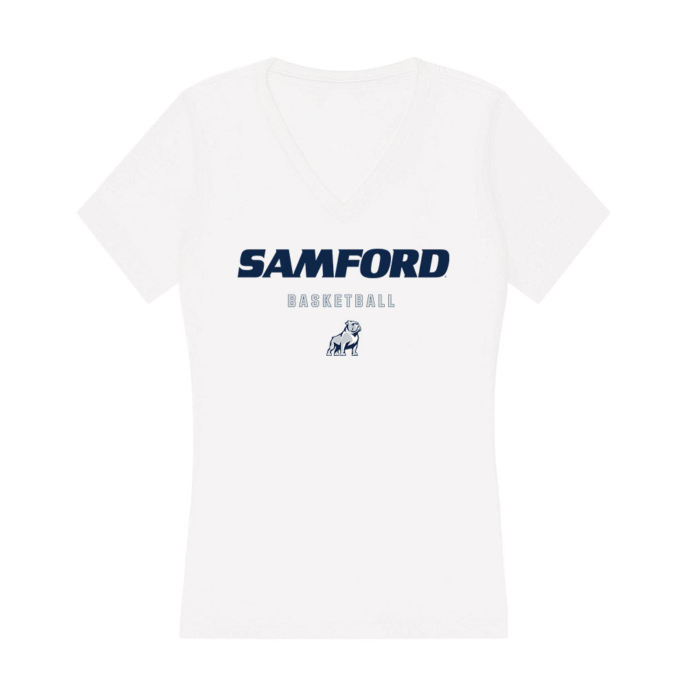 Samford - NCAA Women's Basketball : Avary Brewer - Women's V-Neck T-Shirt-0