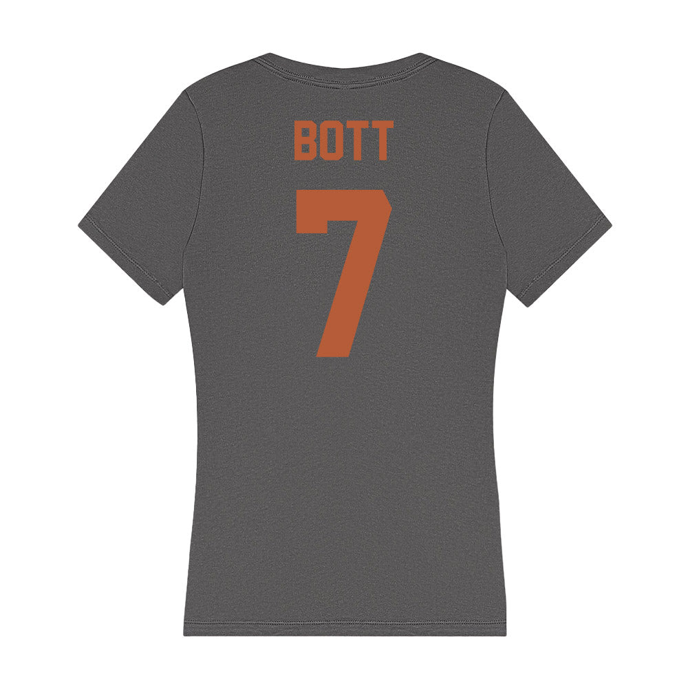 Texas - NCAA Men's Basketball : Cole Bott - Women's V-Neck T-Shirt-1