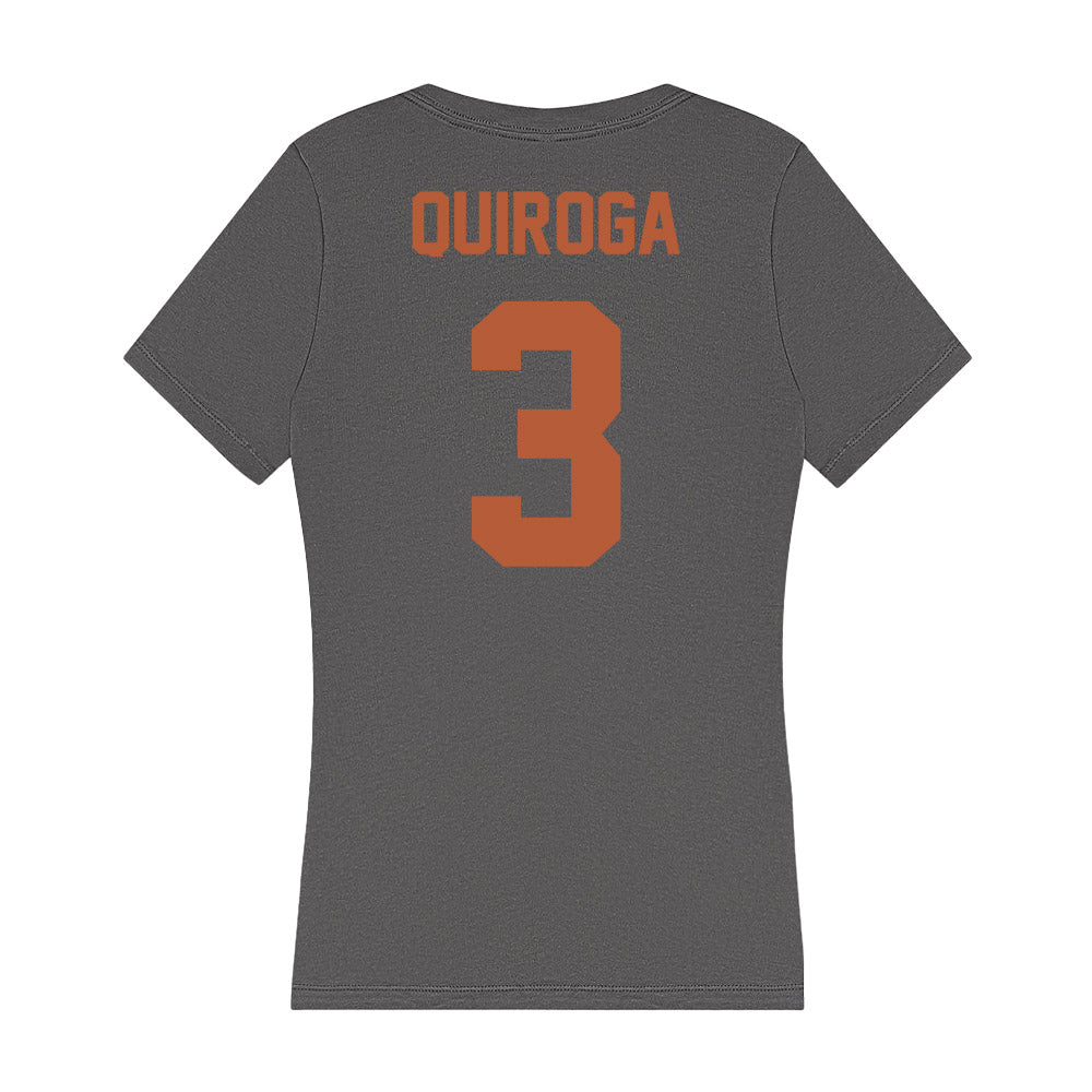 Texas - NCAA Softball : Vanessa Quiroga - Women's V-Neck T-Shirt-1