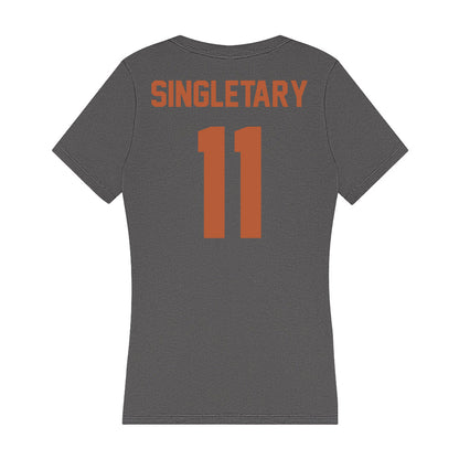 Texas - NCAA Women's Volleyball : Marianna Singletary - Women's V-Neck T-Shirt-1