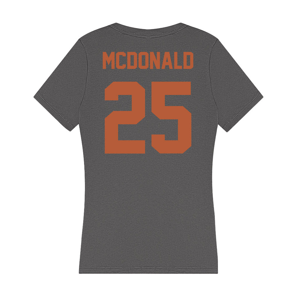 Texas - NCAA Football : Jelani McDonald - Women's V-Neck T-Shirt-1