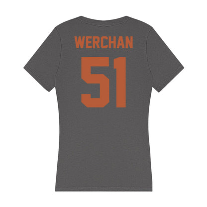 Texas - NCAA Baseball : Seth Werchan - Women's V-Neck T-Shirt-1