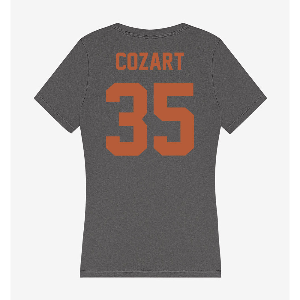 Texas - NCAA Baseball : Samuel Cozart - Women's V-Neck T-Shirt-1