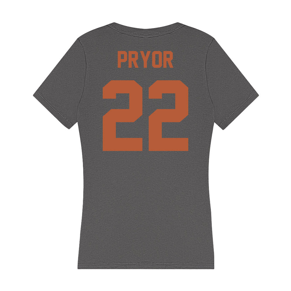 Texas - NCAA Men's Basketball : Devon Pryor - Women's V-Neck T-Shirt-1