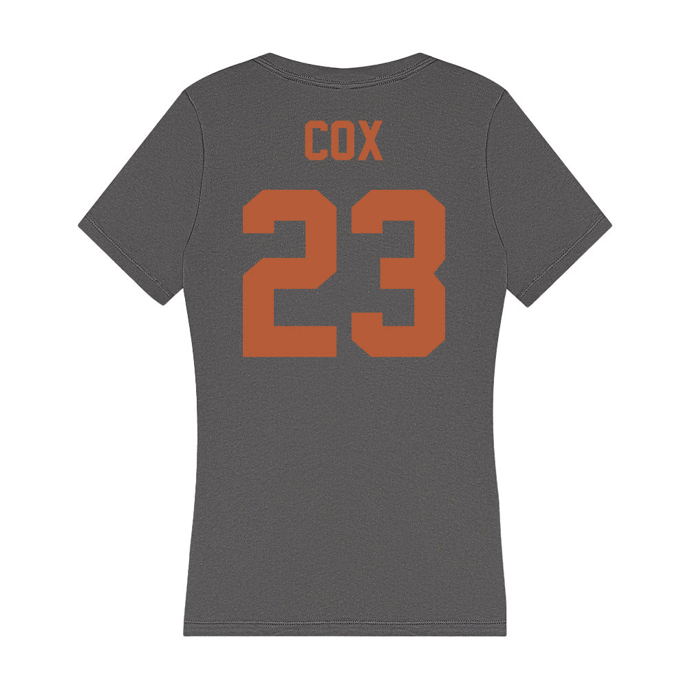 Texas - NCAA Women's Soccer : EmJ (Emily Jane) Cox - Women's V-Neck T-Shirt-1