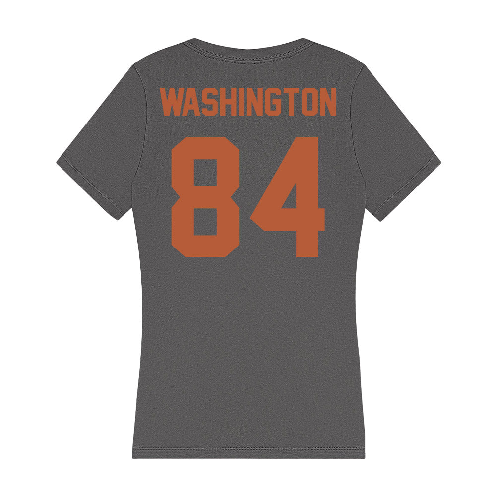 Texas - NCAA Football : Jordan Washington - Women's V-Neck T-Shirt-1