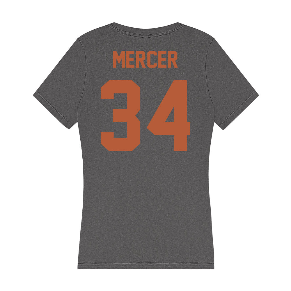 Texas - NCAA Baseball : Will Mercer - Women's V-Neck T-Shirt-1