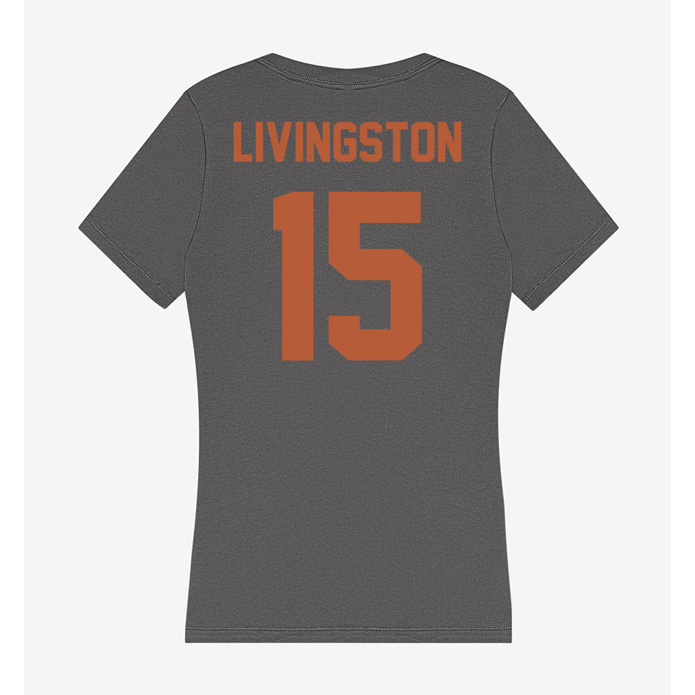 Texas - NCAA Baseball : Josh Livingston - Women's V-Neck T-Shirt-1