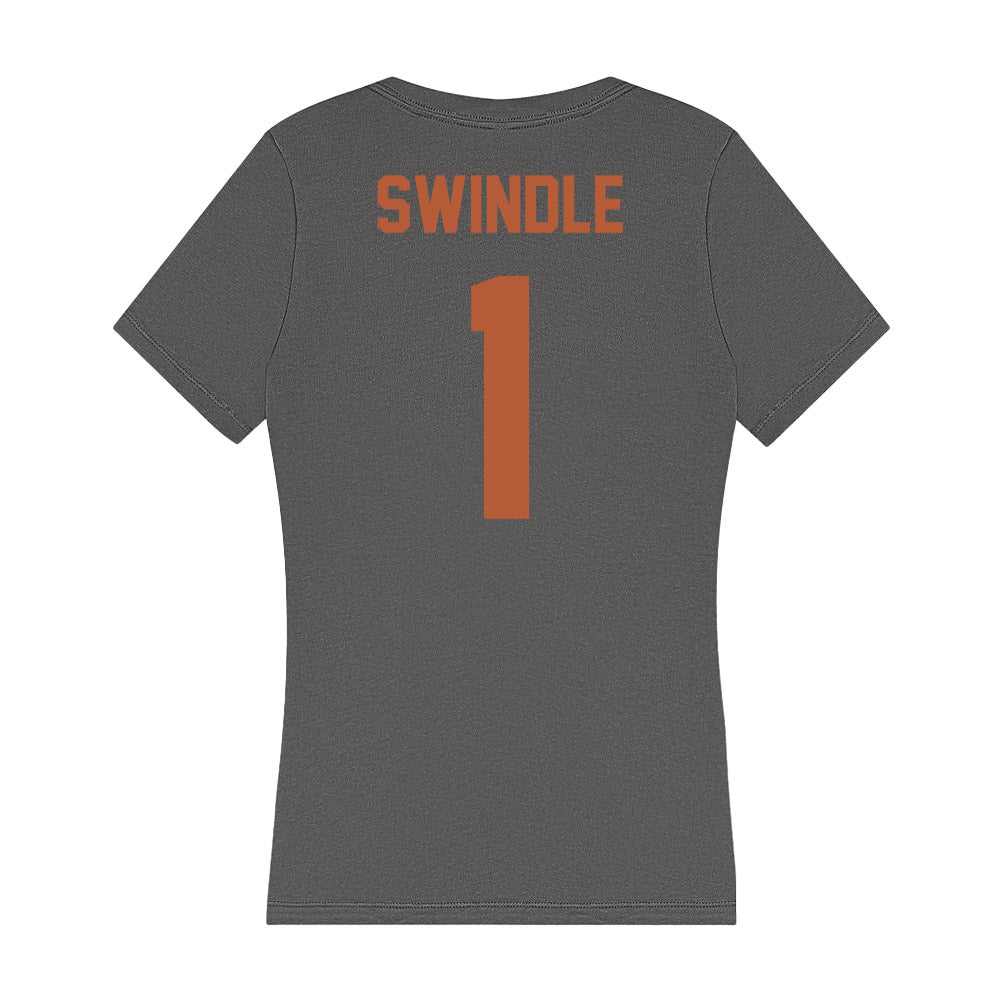 Texas - NCAA Women's Volleyball : Ella Swindle - Women's V-Neck T-Shirt-1