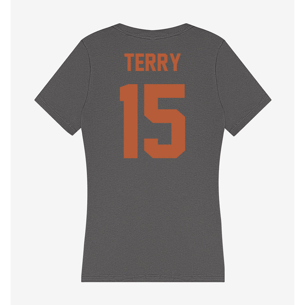Texas - NCAA Football : Justus Terry - Women's V-Neck T-Shirt-1