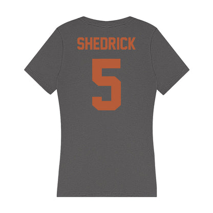 Texas - NCAA Men's Basketball : Kadin Shedrick - Women's V-Neck T-Shirt-1