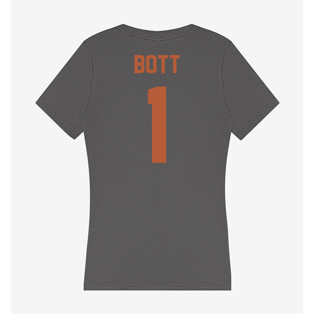 Texas - NCAA Men's Basketball : Cole Bott - Women's V-Neck T-Shirt-1
