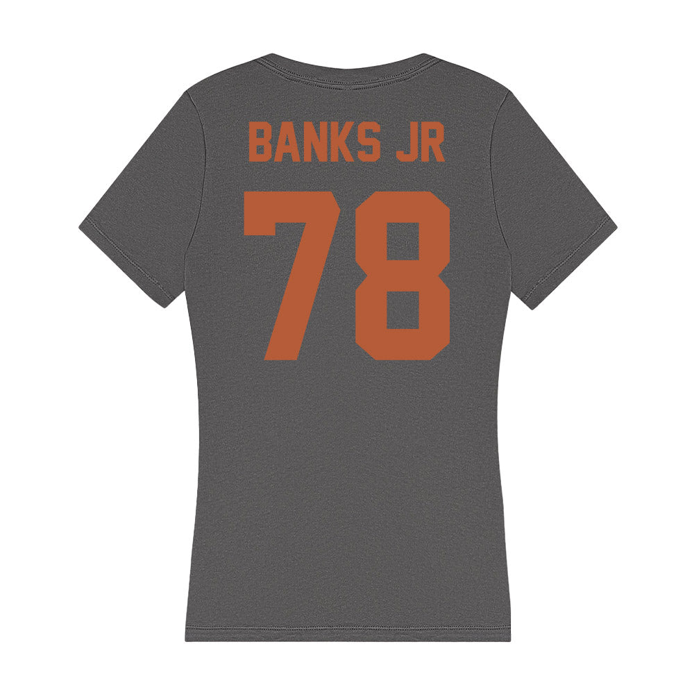 Texas - NCAA Football : Kelvin Banks Jr - Women's V-Neck T-Shirt-1