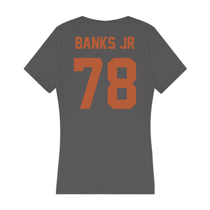 Texas - NCAA Football : Kelvin Banks Jr - Women's V-Neck T-Shirt-1