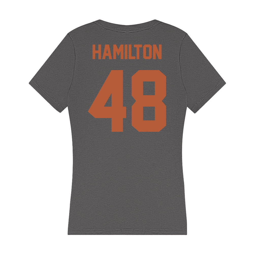 Texas - NCAA Baseball : Hudson Hamilton - Women's V-Neck T-Shirt-1