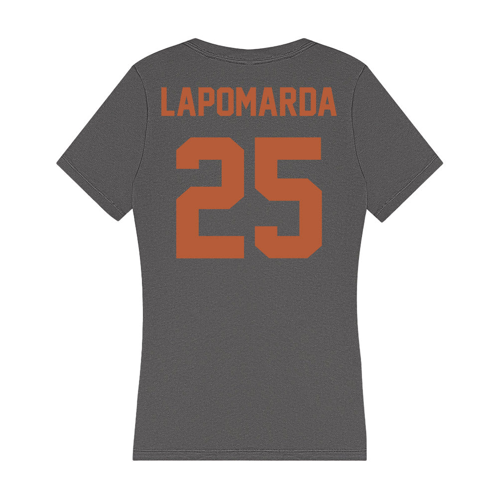 Texas - NCAA Women's Soccer : Lauren Lapomarda - Women's V-Neck T-Shirt-1