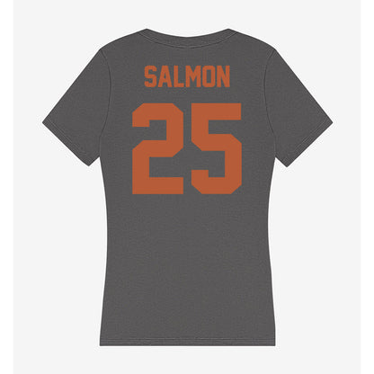 Texas - NCAA Softball : Cambria Salmon - Women's V-Neck T-Shirt-1