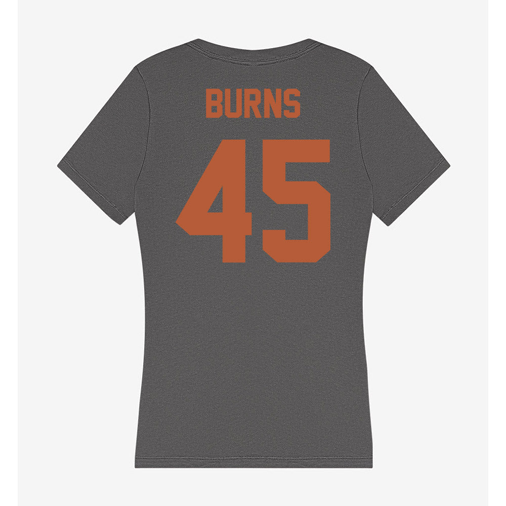 Texas - NCAA Baseball : Thomas Burns - Women's V-Neck T-Shirt-1