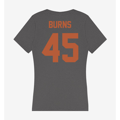 Texas - NCAA Baseball : Thomas Burns - Women's V-Neck T-Shirt-1