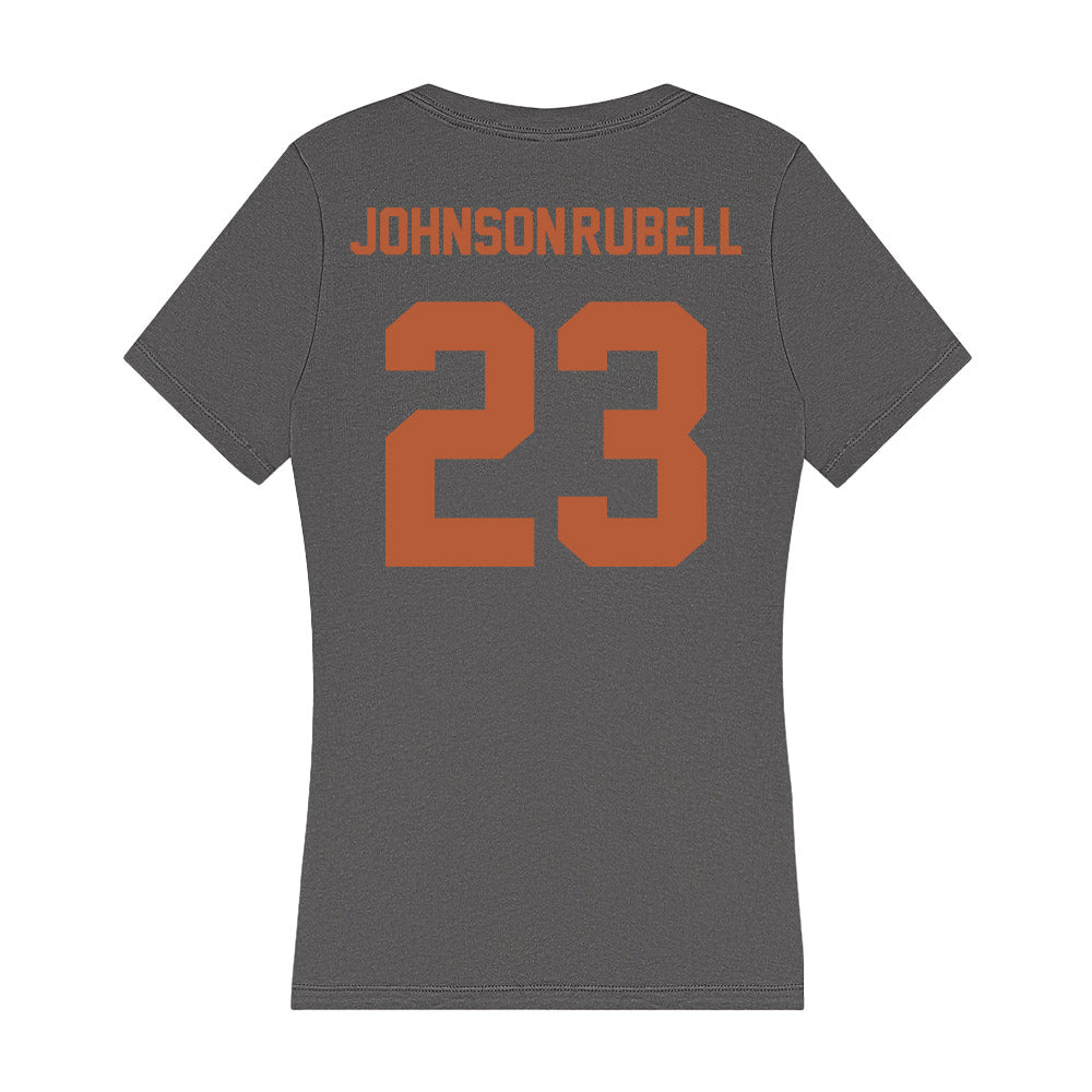 Texas - NCAA Football : Jordon Johnson-Rubell - Women's V-Neck T-Shirt-1