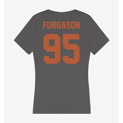 Texas - NCAA Baseball : Jadyn Furgason - Women's V-Neck T-Shirt-1