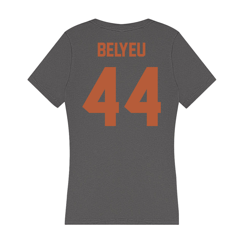 Texas - NCAA Baseball : Max Belyeu - Women's V-Neck T-Shirt-1