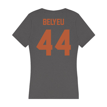 Texas - NCAA Baseball : Max Belyeu - Women's V-Neck T-Shirt-1