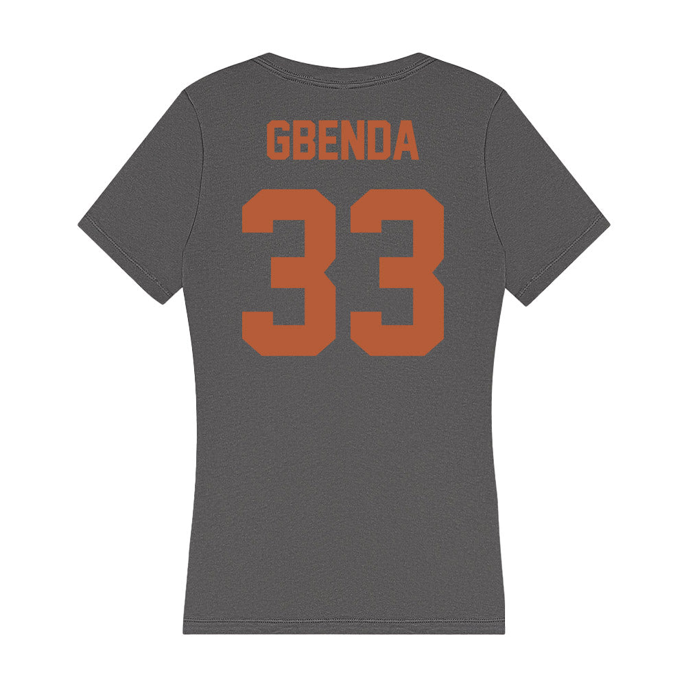 Texas - NCAA Football : David Gbenda - Women's V-Neck T-Shirt-1