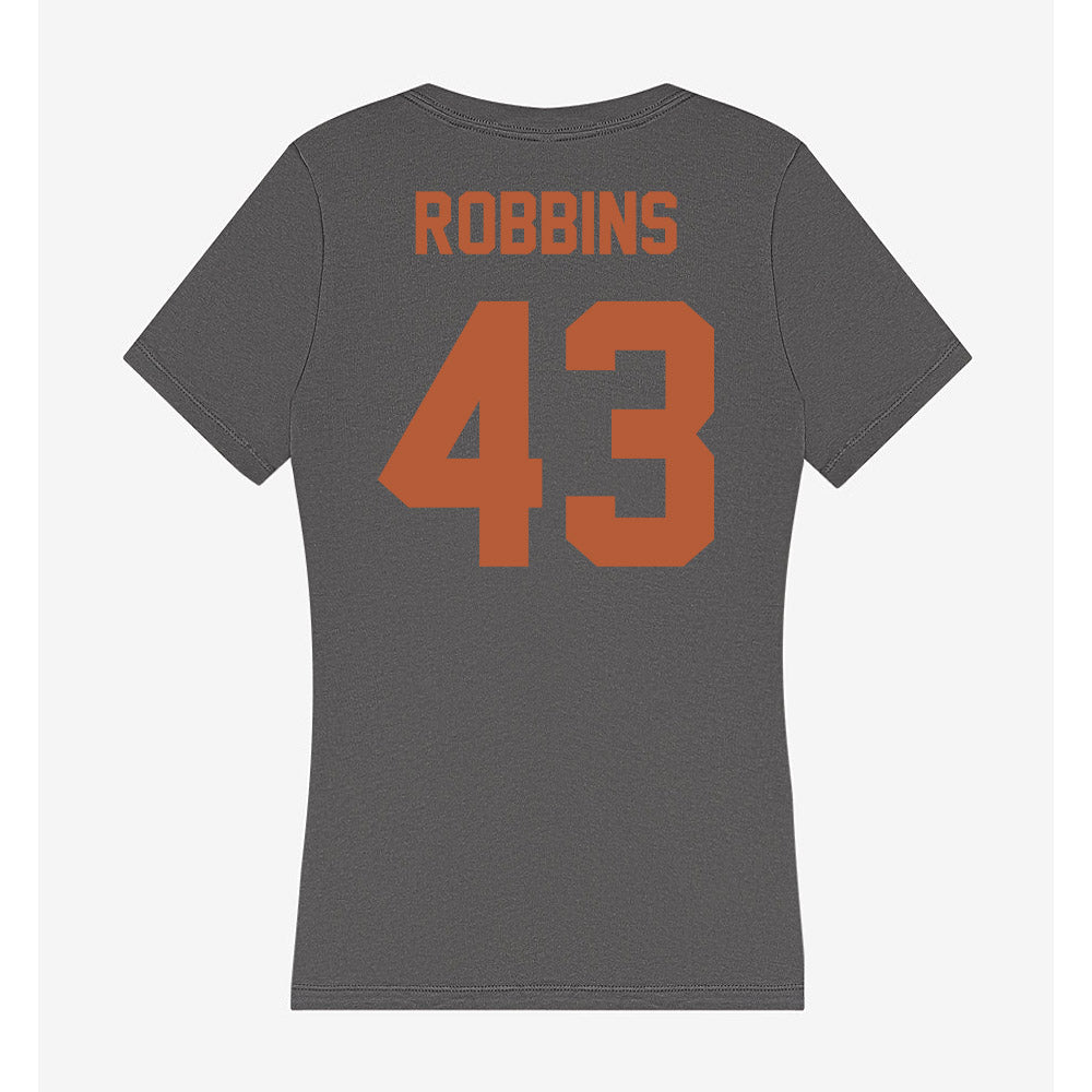 Texas - NCAA Baseball : Aiden Robbins - Women's V-Neck T-Shirt-1
