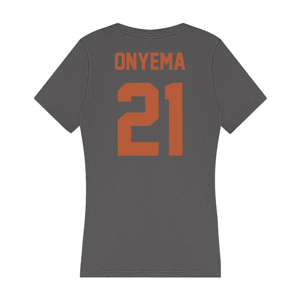 Texas - NCAA Men's Basketball : Ze’rik Onyema - Women's V-Neck T-Shirt-1