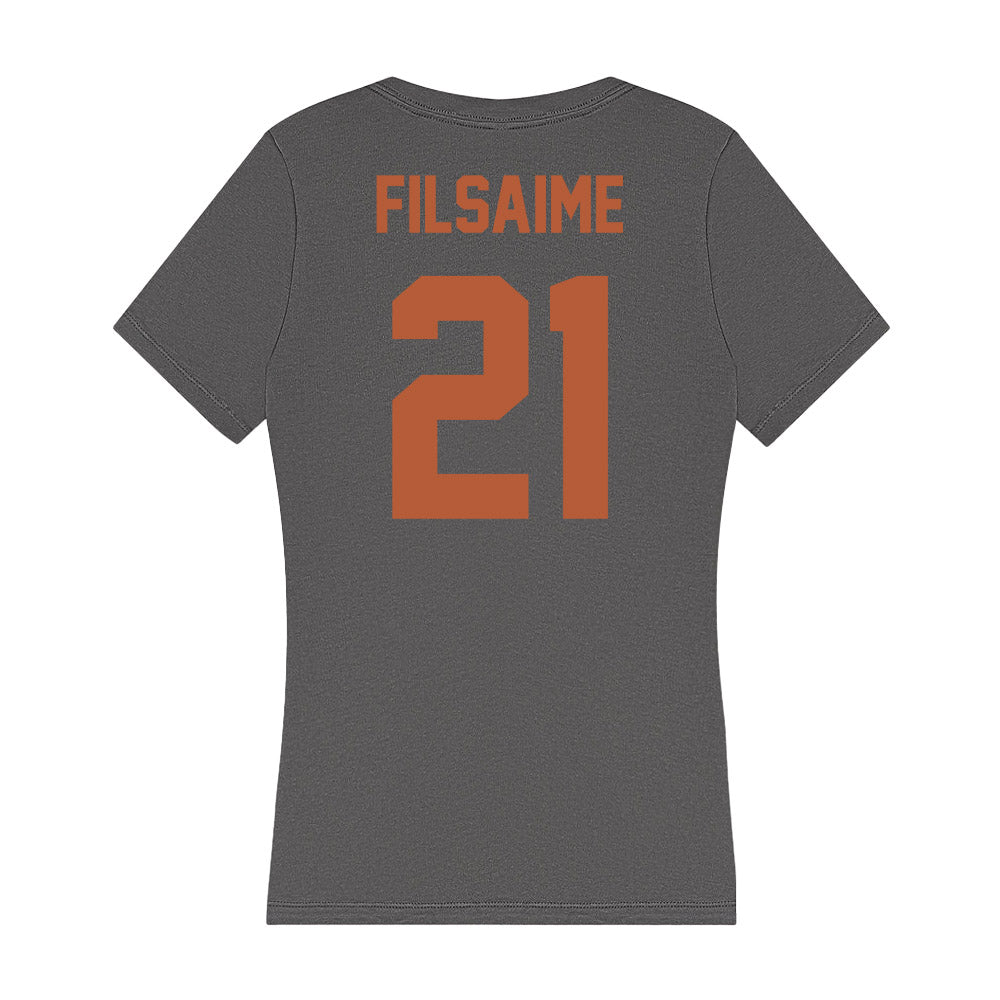 Texas - NCAA Football : Xavier Filsaime - Women's V-Neck T-Shirt-1