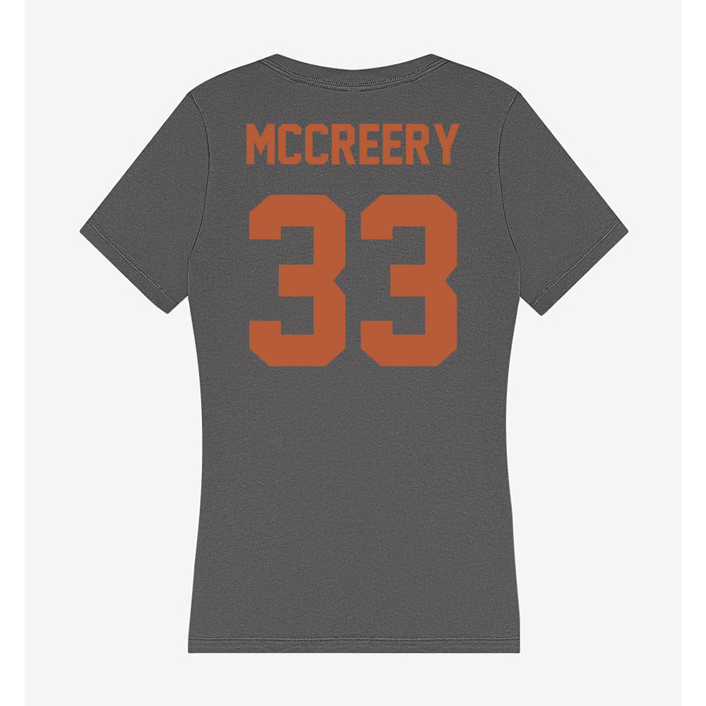 Texas - NCAA Baseball : Connor McCreery - Women's V-Neck T-Shirt-1