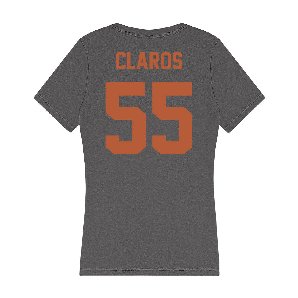 Texas - NCAA Women's Soccer : Sophia Claros - Women's V-Neck T-Shirt-1