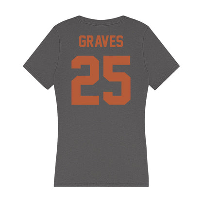 Texas - NCAA Women's Basketball : Sarah Graves - Women's V-Neck T-Shirt-1