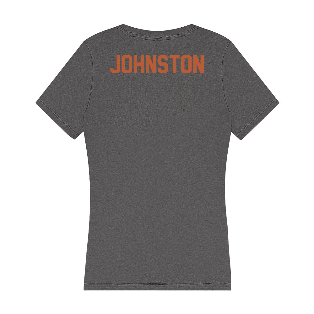 Texas - NCAA Men's Swimming & Diving : David Johnston - Women's V-Neck T-Shirt-1