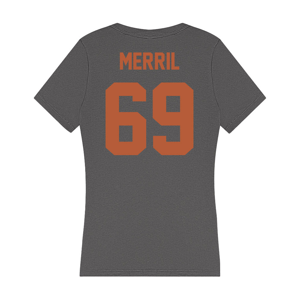 Texas - NCAA Football : Max Merril - Women's V-Neck T-Shirt-1