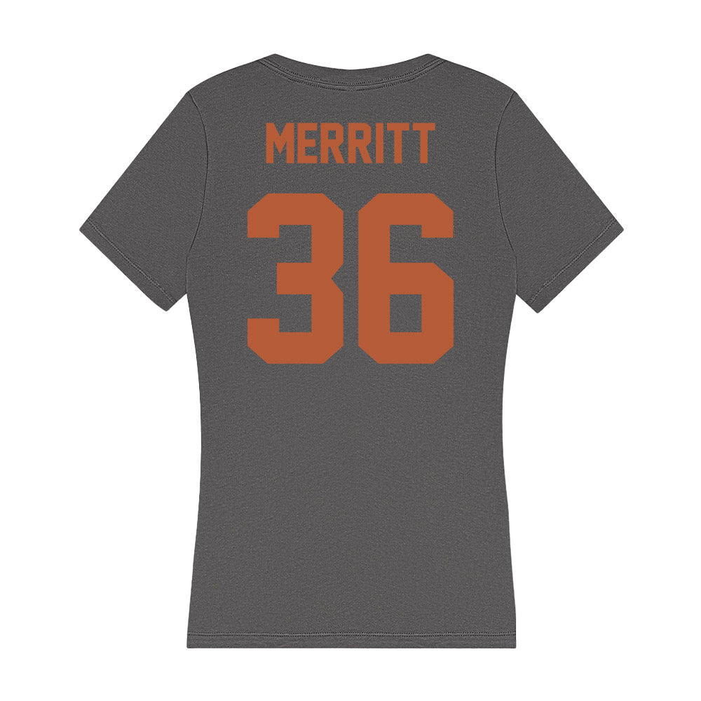 Texas - NCAA Football : Quinn Merritt - Women's V-Neck T-Shirt-1