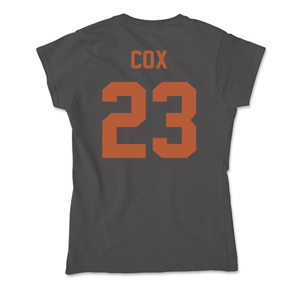 Texas - NCAA Women's Soccer : EmJ (Emily Jane) Cox - Soft Style Women’s T-Shirt-1