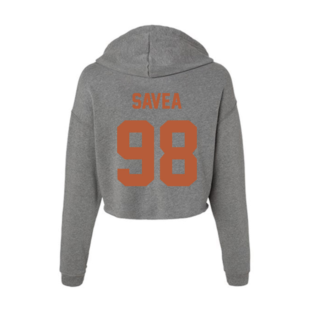 Texas - NCAA Football : Tiaoalii Savea - Women's Crop Fleece Hoodie-1