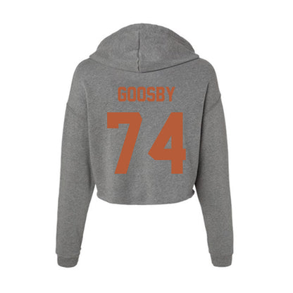 Texas - NCAA Football : Trevor Goosby - Women's Crop Fleece Hoodie-1