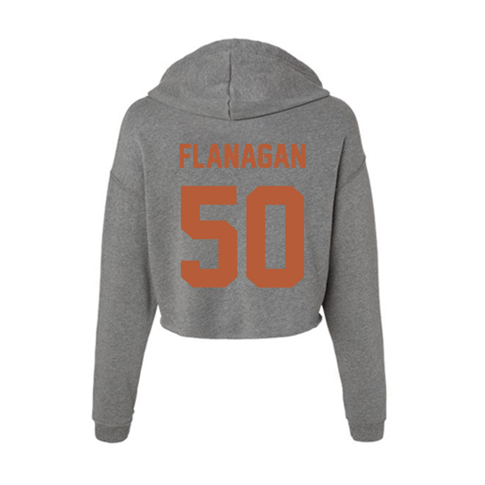 Texas - NCAA Football : Michael Flanagan - Women's Crop Fleece Hoodie-1