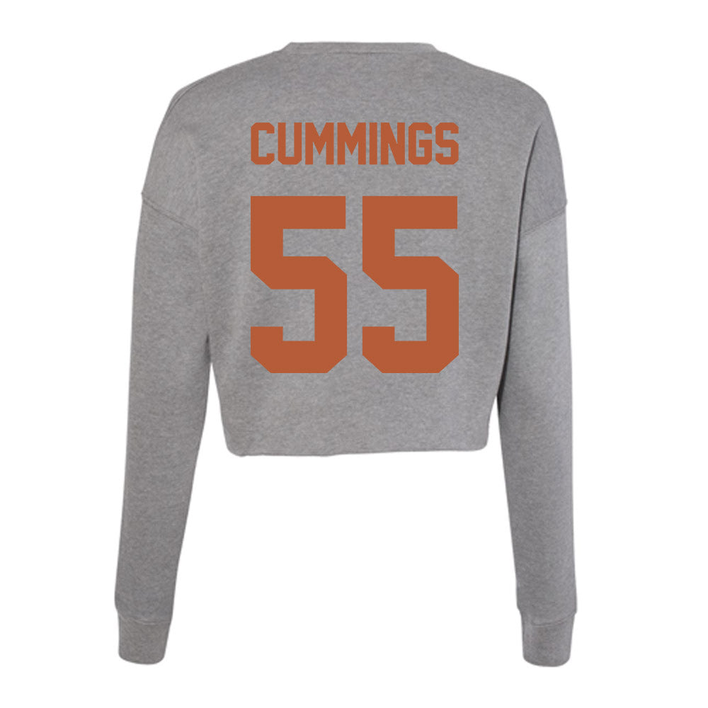 Texas - NCAA Baseball : Casey Cummings - Women's Cropped Crew Fleece-1