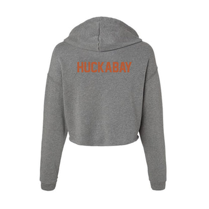 Texas - NCAA Men's Swimming & Diving : Jackson Huckabay - Women's Crop Fleece Hoodie-1