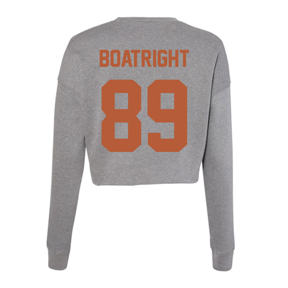 Texas - NCAA Football : Ty Boatright - Women's Cropped Crew Fleece-1