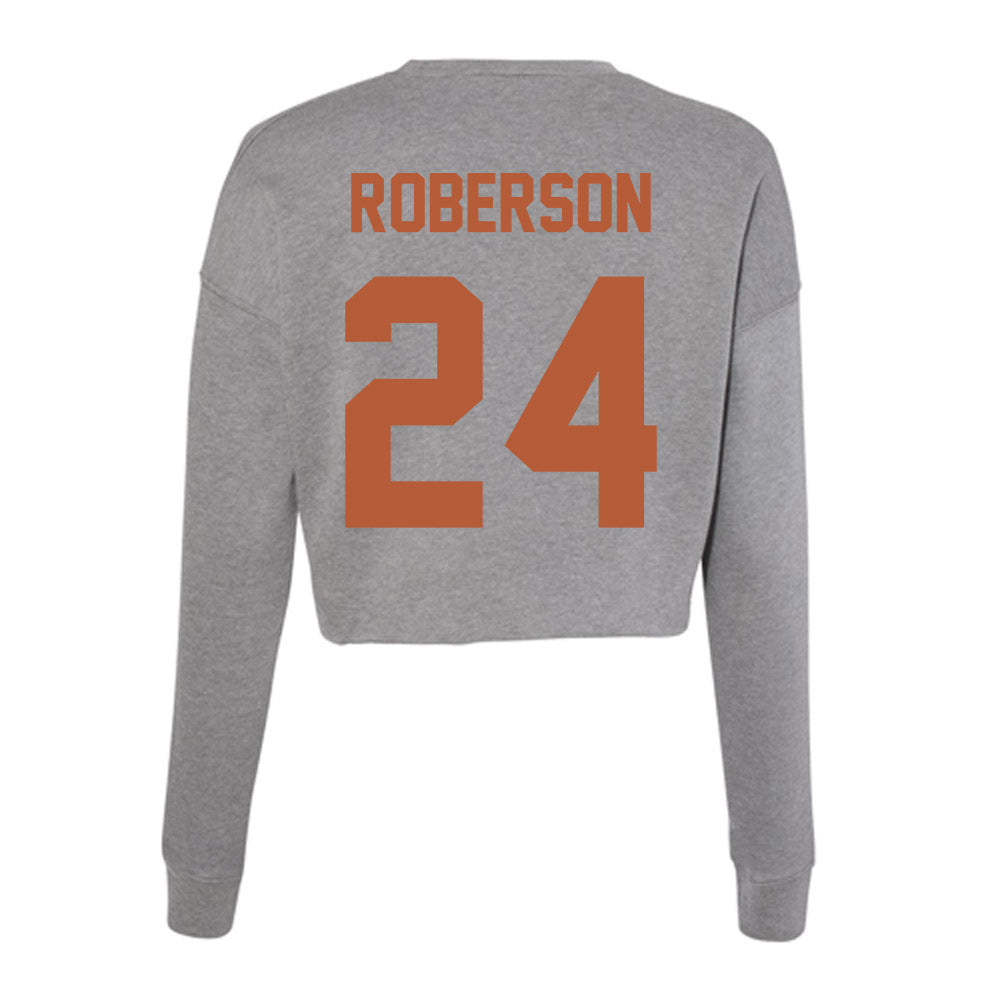 Texas - NCAA Football : Warren Roberson - Women's Cropped Crew Fleece-1